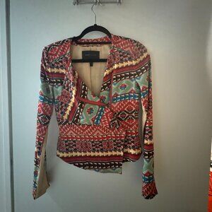 BCBG drape asymmetrical zip jacket